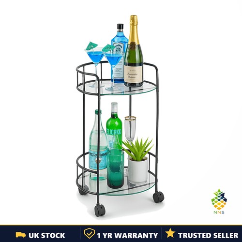 Drinks trolley bar cart - bar, black