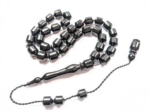 Jet worry beads prayer - jet,