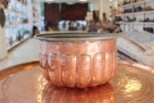 Old copper pot - old,