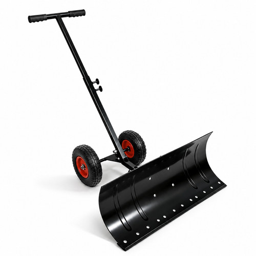 Snow shovel with - shovel, wheels