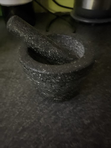 Pestle and mortar set granite - pestle,