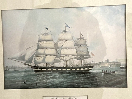 Vintage framed maritime print