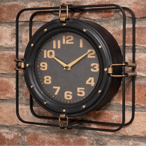 Industrial wall clock black - wall,