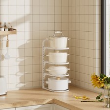 Kitchen Lid Pan Stand Saucepan Pot Rack Cupboard Storage Organiser Holder Shelf