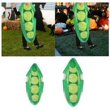 Kids Big Pea Pod Costume Vegetable Food Suit for Theme Party Children Boys Girls