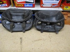 VINTAGE GENUINE HARLEY DAVIDSON FAT BOY DYNA FXR LEATHER SADDLEBAGS/PANNIERS