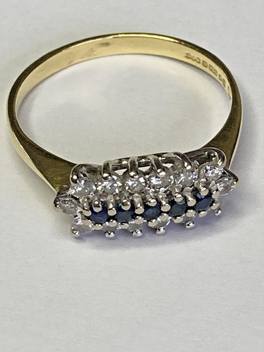 Gold ring diamonds - ring.,
