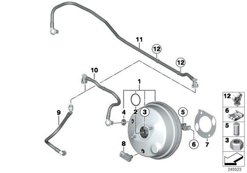 Genuine bmw brake servo - servo, unit