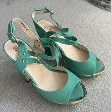 Jade Green High Heels Size 4