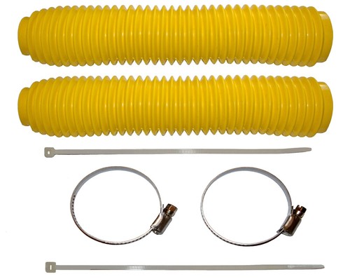 Motorcycle front fork - front, gaiters