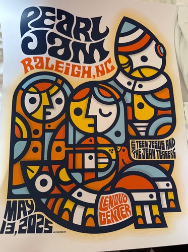 Pearl jam poster raleigh north - raleigh,