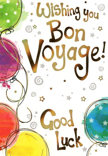 Bon voyage greetings - 'bon,