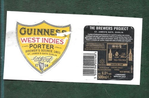 Guinness west indies porter - guinness,