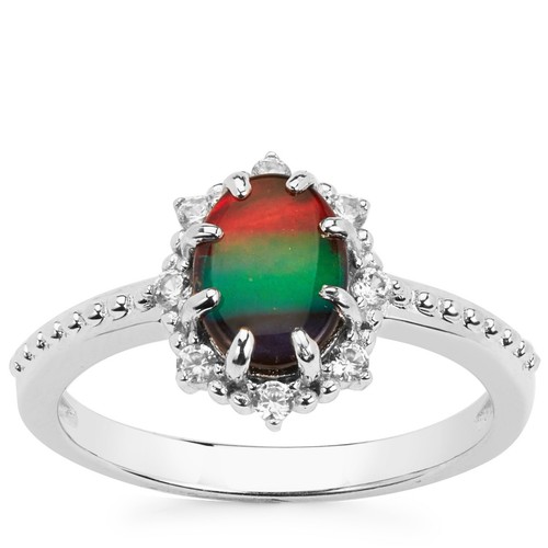 Gemporia ammolite ring with - ring,