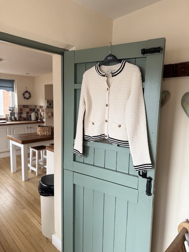 Ivory black trim boucle - m&s,