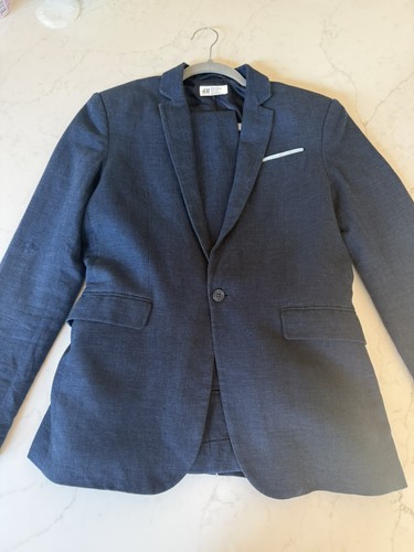 Boys blue cotton and linen - h&m,