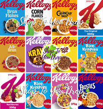 KELLOGGS BREAKFAST CEREAL Cornflakes Special K Bran Cluster Coco Pops Family?