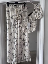 ZARA Satin Bow Printed Crop