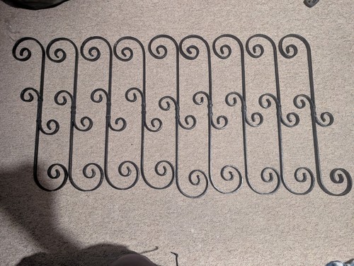 Vintage black 11x metal stair - black,