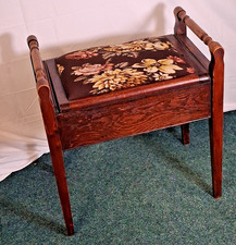 Edwardian Antique  Piano Stool