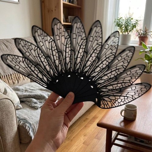 1pc dragonfly wing folding fan - 1pc,
