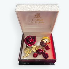 Vintage H Samuel Rose Jewellery Set