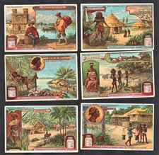World Peoples Liebig Card Set 1900 USA Washington DC Egypt Africa Asia America