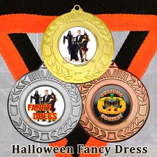 Halloween Fancy Dress Medals & Ribbons, Halloween Costume, Packs 10, 25, 50
