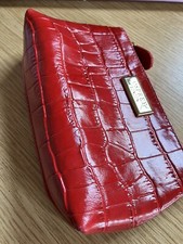 New Osprey Red Leather Cosmetic Pouch
