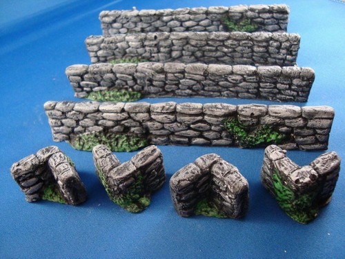 Painted 28mm stone walls 8 - painted,