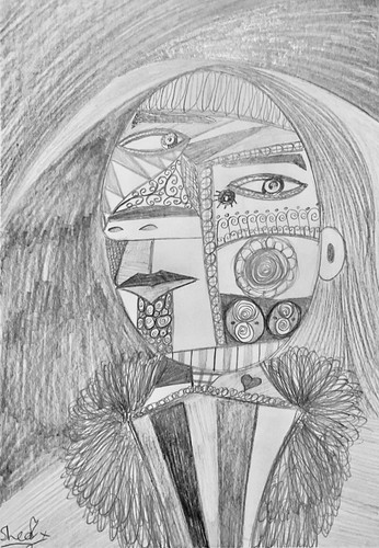 Pencil drawing framed and - pencil,