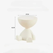 Cream Round Sofa Side Table