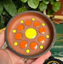 Hornsea John Clappison Muramic Orange Pin Ashtray Bon Bon Dish 1970's Vintage