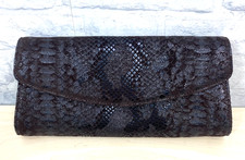 Peter Kaiser Vintage Brown Leather  Snakeskin Effect Clutch Bag (PG131K32)