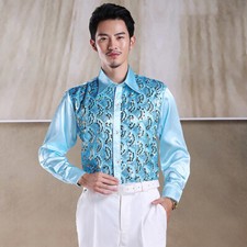 Men's Shiny Silk Feel Sequin