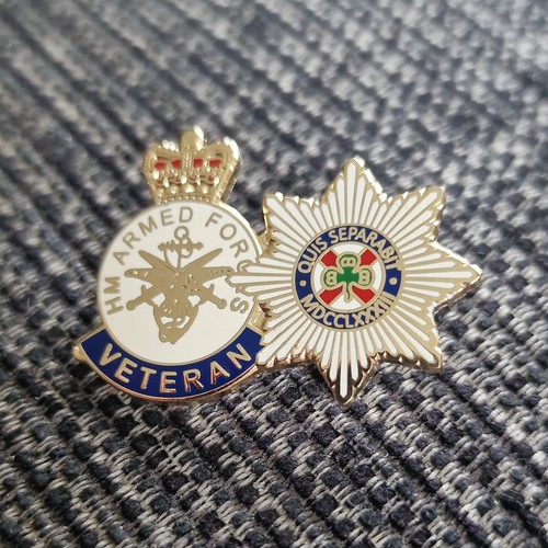 Veteran and irish guards metal - and,