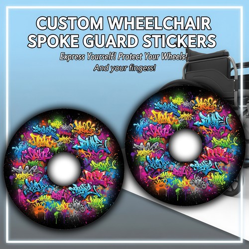 Vibrant graffiti wheelchair - graffiti,