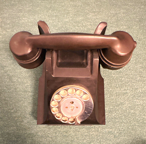 Black rotary dial desk - black,