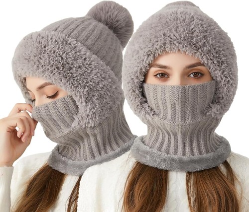 Women knitted balaclava warm - women's,