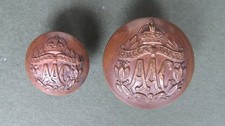 British Army 2 WW1 Q.M.A.A.C. " Uniform Buttons, 24mm & 15mm