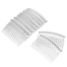 10pcs Transparent Plastic Hair Comb Mother Wedding Headpiece for Bride