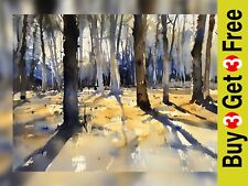 Golden Woodland 5"x7" Print on