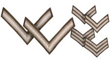 NEW British Army WW2 RANK STRIPES Uniform Patches Chevrons Brown Wool - Option