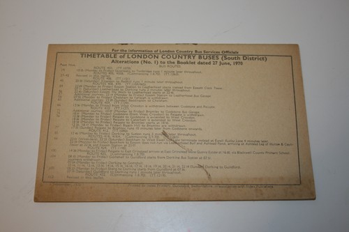 Timetable london country - timetable,