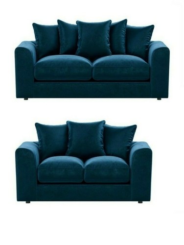 New royal blue plush fabric - new,