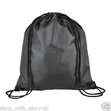 20 x BLACK DRAWSTRING BAG  NYLON RUCKSACK BAG'S SCHOOL GYM PE  JOB LOT WHOLESALE