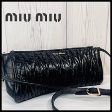 Miu Miu Matelasse shoulder bag in black leather fashion cute party women limited