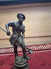 Brass metal sculpture of a