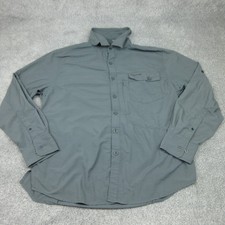 Craghoppers Shirt Mens Large Grey Nosquito Adventure Utility Safari Cooling 6453
