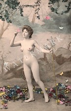 FRENCH NUDE COLOUR POSTCARD OF